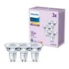 Voordeelpak 3x Philips LED Spot GU10 PAR16 4W 255lm 36D - 827 Zeer Warm Wit